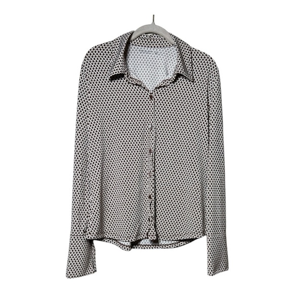 Abercrombie & Fitch Tops - Abercrombie & Fitch Soft A & F Collection Brown & White Blouse